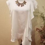 DKNY Ivory  Cascading blouse Size XXS Photo 0