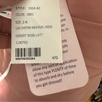 After Six  RUFFLED BACK CHIFFON DRESS WITH JEWELED SASH IN DESERT ROSE Size 2R Photo 9