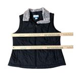 Columbia Vest Womens XL Used Black Quilted Faux Fur Collar Winter Fall Photo 9