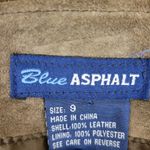 VTG Blue Asphalt Leather Fringe Mini Skirt 9 Brown Suede Rodeo Western Cowgirl Size 8 Photo 1