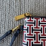 Tommy Hilfiger Navy Blue White Red Logo Zippered Clutch Mini Bag Makeup Bag Photo 6
