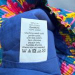 J‎ Crew linen sidewalk Skirt vibrant women’s tropical floral mini pull on 2 Blue Photo 3