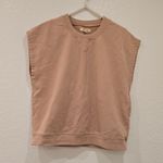Madewell  (Re)sourced Cotton Short-Sleeve Relaxed Sweatshirt In Sandstone Size S Photo 2