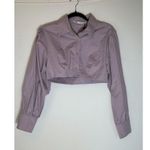 ZARA Longsleeve Cropped Button Up Shirt Size S NWT Photo 5