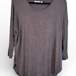Babaton  Aritzia Brown Blouse Womens L Closet Staple Basic Minimalist Capsule Top Photo 0