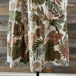 BeachLunchLounge  Tropical Leaf Print Dress Braided Shoulder Button Down Size S Photo 5