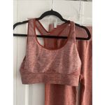 Victoria's Secret PINK Womens Large Seamless Athleisure Set Rust Orange Bra And Leggings Photo 1