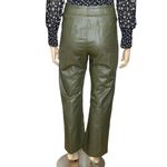 Anthropologie MAEVE x  Colette Cropped Wide Leg Faux Leather Pants, Moss, 33T Photo 9