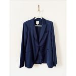 Favorite Daughter The Satin Blazer Navy Venetian Blue Medium Photo 3