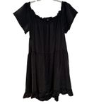 Superdry  Women's Black Vintage Ruffle Off Shoulder Casual Sundress, Size 10, EUC Photo 1
