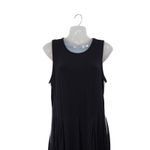 Vera Wang Simply Vera  Casual Sleeveless Drop Waist Midi Dress Black Size Medium Photo 2
