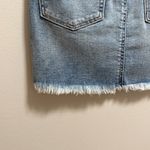 American Eagle  high rise light wash distressed stretch denim mini skirt 2 NWT Photo 10