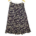 Orvis  Vintage Womens Blue White Floral Rayon Short Sleeve Blouse & Skirt Size XL Photo 0