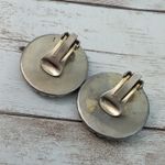 Vintage Clip On Earrings Large Beige Spiral 1 & 1/8" Photo 9