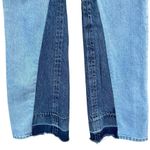 ZARA  Mid-Rise Wide Leg Contrast Seamless Side Wash Jeans Photo 5