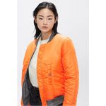 Alpha Industries NWT  Reversible‎ MA-1 Bomber Jacket Olive Orange Womens, L Photo 2