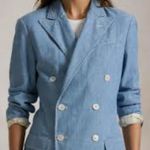 Ralph Lauren NWT Polo  Women Chambray Double-Breasted Blazer Size 8 $698 Photo 1