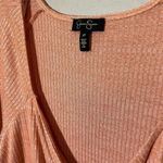 Jessica Simpson  Babydoll Top Women's 3XL Orange Ribbed Blouse Short Sleeve Photo 5