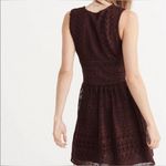 Abercrombie & Fitch Burgundy Crochet Sleeveless V-Neck Spring Dress Size 2 Photo 2