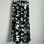 Luukse Tropical‎ Hawaiian Maxi Open Side Tassels Skirt Size Large Black Photo 2