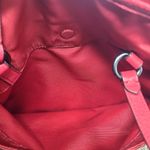Coach Red Nylon Leather Zip Top Shoulder Tote Bag Purse F57903 Photo 14