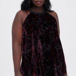 Torrid Burnout Velvet Paisley Halter Tunic Tank Top Photo 0