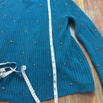 Wildfox Women's  Teal Star Studded Open Back Crew Neck Sweater XS Photo 8