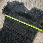 Mango  Suit Black Crochet Eyelet Dress Size 8 Photo 8