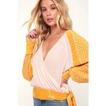 Free People  Auxton Floral Thermal Wrap Top Size S‎ Photo 1