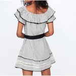 ZARA  Belted Ruffles Dress Sz‎ Small Photo 1