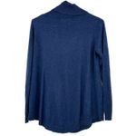 Magaschoni  Size Small Lightweight Sweater Blue Loose Cowl Turtleneck Cashmere Photo 1