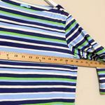 J. McLaughlin Wavesong Striped Boat Neck Catalina Cloth Top Size XL 3/4 Sleeve Photo 7