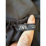 ZARA  Flowy Sweetheart Neck Longsleeve Black Top Size Medium Photo 3