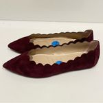 Adrienne Vittadini  Fox scalloped pointy toe flats, suede leather maroon 7.5 Photo 9