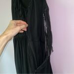 Suzi Chin Midi Dress Size 6 Black Silk Chiffon Babydoll Whimsigoth Fairy Photo 7