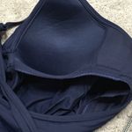 Michael Kors navy plunge neck ruffle bikini top. Photo 9