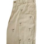 Vintage Berle High Waist Khaki Shorts With Martinis Embroidered All Over Size 36 Tan Photo 1