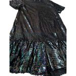 MELLODAY Sparkle Sequin Dropwaist Removable Collar Dress Black Size Medium Photo 8