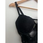 Victoria's Secret  Very Sexy Bombshell Fishnet Floral Teddy Black Size L NWT Photo 4