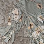 H&M Green Beige Floral Peony Print Dress Size 2 NWOT Photo 2