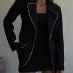 Rumored Black Embellished Trim Blazer Photo 5
