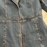 Halogen  Denim Trench Coat Sz M Photo 7