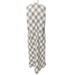 Liz Claiborne 100% Linen Black and White Plaid Maxi Dress Size 14W Photo 2
