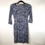 Talbots  Bella Side-Drape Dress Paisley Print Woman Size P Office Career Stretchy Photo 5