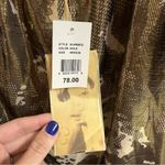 Gibson  Silk Blend Gold Metallic One Shoulder Blouse Size M Photo 2