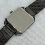 Ellen Tracy  women black tone watch 24mm case square, adjustable mesh running Photo 5