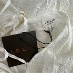 Le lis White Embroidered Mini Dress Short Sleeves with Ties size Small NWT Photo 9