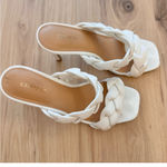 EXPRESS  White Heels Braided Photo 1
