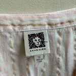 Anne Klein Ann Klein pink, white & metallic gold stripe blouse shirt Size 1X Photo 3