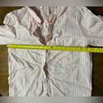 Gap Linen Boyfriend Fit Long Sleeve Button Up Shirt White Orange Stripe Size Sm Photo 3